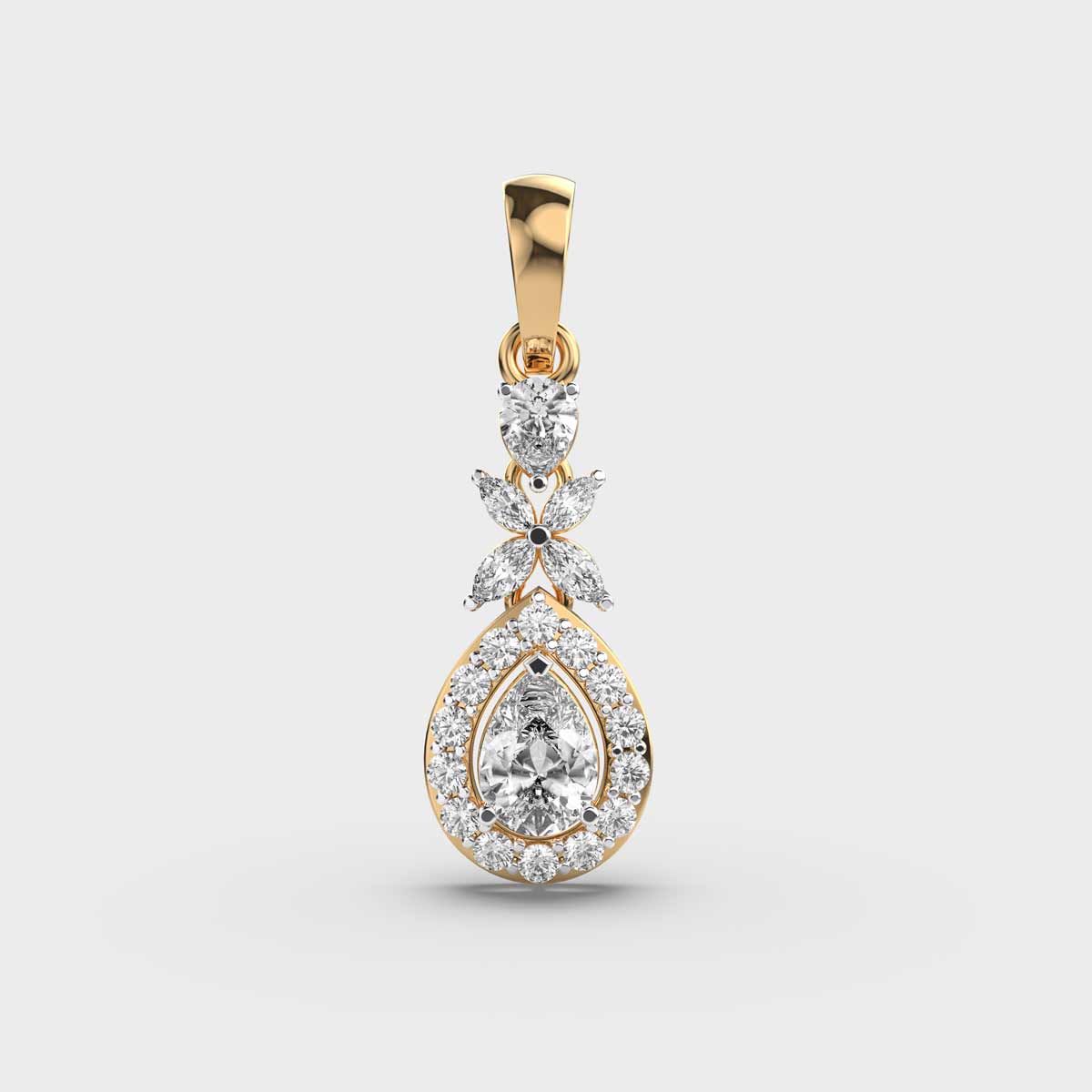 Alluring Diamond Drop Pendant (Without Chain)